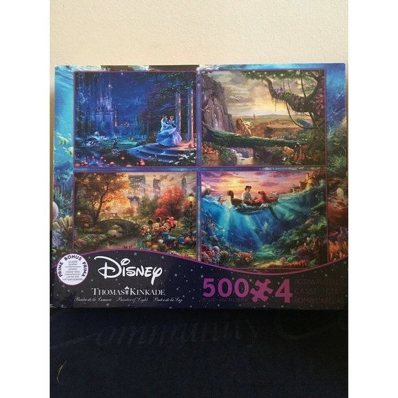 Ceaco Other - Ceaco Thomas Kinkade The Disney Dreams Collection 4 in 1 Multipack 500pc Puzzles